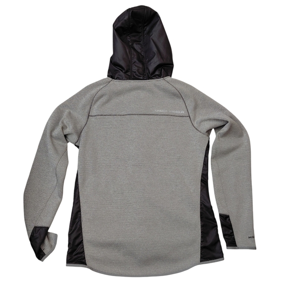 Under Armour Black and Dark Gray ColdGear Hooded Jacket - Picture 2 of 8